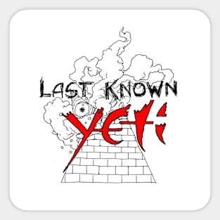 Last Known Yeti Old White Sticker